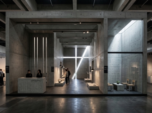 建材/家居/空间设计展 9m×9m=81.0㎡ 工业复古 AI展台设计效果图